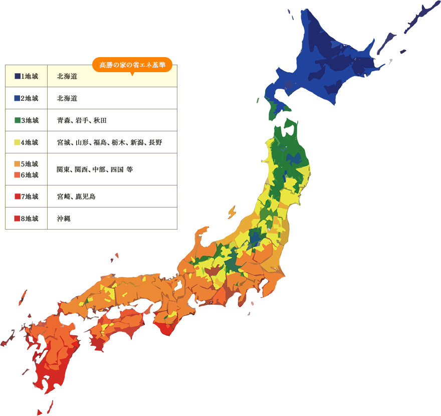 次世代省エネ基準の区分について